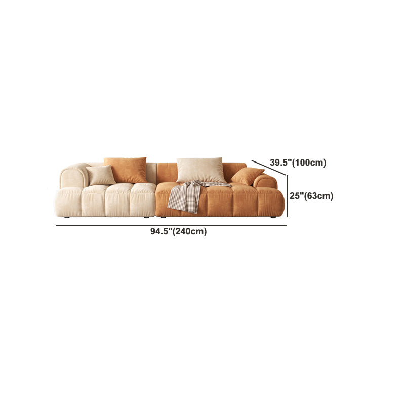 Contemporary Recessed Arm Standard Sofa Cushions Seating for Apartment