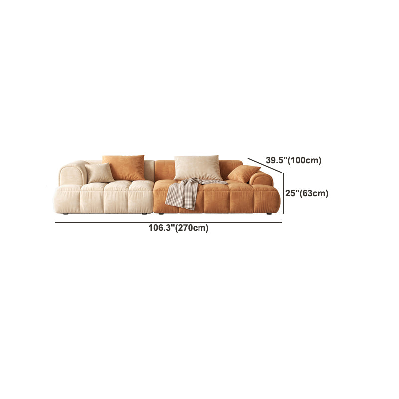 Contemporary Recessed Arm Standard Sofa Cushions Seating for Apartment