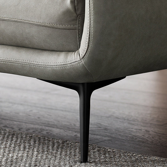 Moderne Kunstledersofa-fleckresistenter Smoking-Sofa in Grau