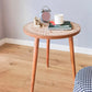 Solid Wood Round Side End Table Rustic 3 Legs End Slide Table