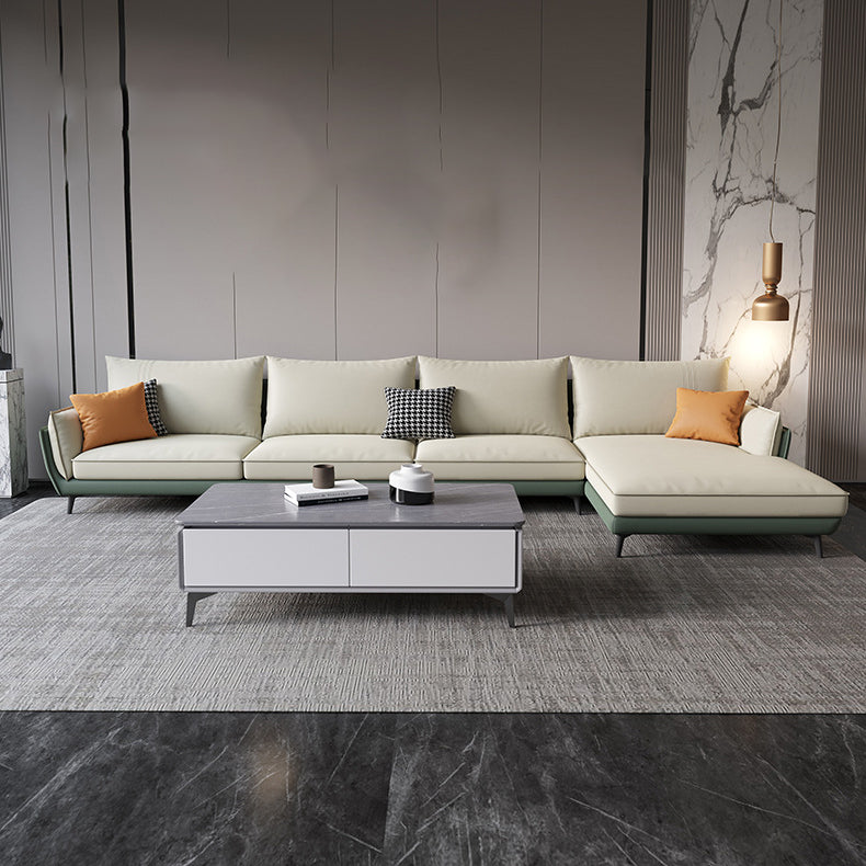 34.64 "H kussen bovenste arm sectionele faux lederen l-vorm sectioneel