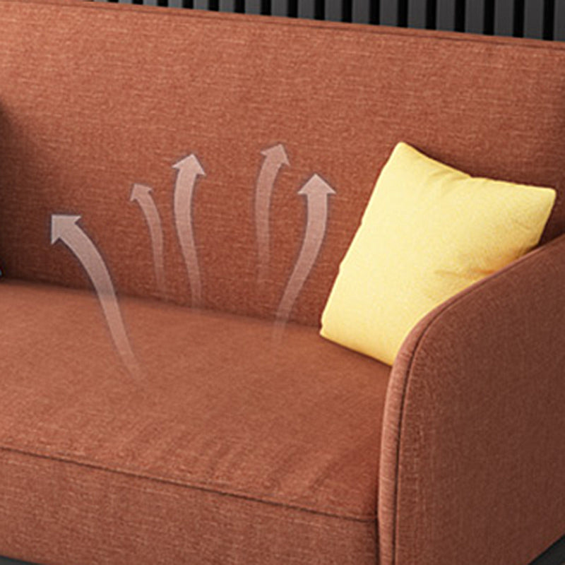 31.5" H Contemporary Cotton Blend Square Arm Convertible Sofa Clearhalo 'furn' 'furn_sofas' 'Furniture' 'Living Room Furniture' 'Sofa' 'sofas' 6085150