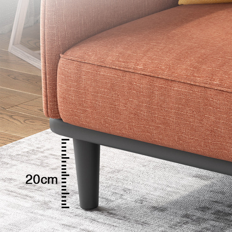 31.5" H Contemporary Cotton Blend Square Arm Convertible Sofa Clearhalo 'furn' 'furn_sofas' 'Furniture' 'Living Room Furniture' 'Sofa' 'sofas' 6085152