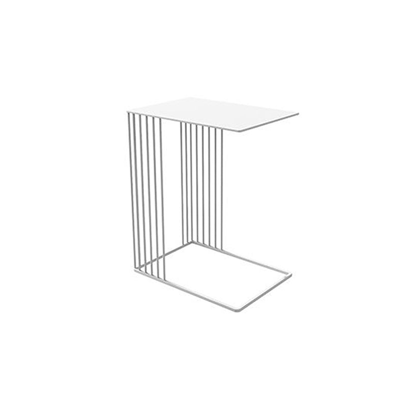 Mesa lateral rectangular de mediados de siglo C de metal C, 23.2 "de alto