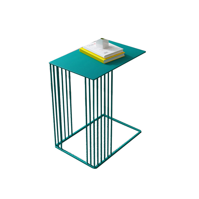 Mesa lateral rectangular de mediados de siglo C de metal C, 23.2 "de alto