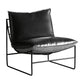 Genuine Leather Armless Chair 33.07" Wide Chair for Living Room