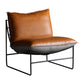 Genuine Leather Armless Chair 33.07" Wide Chair for Living Room