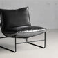 Genuine Leather Armless Chair 33.07" Wide Chair for Living Room