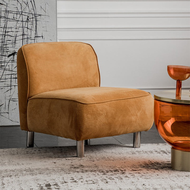 Corduroy 25.98" Wide Armless Chair Basic Four Leg Chair for Living Room Clearhalo 'Accent Chairs' 'accent_chairs' 'Chairs & Seating' 'furn' 'furn_accent_chairs' 'Furniture' 'Living Room Furniture' 6085222