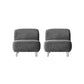 Corduroy 25.98" Wide Armless Chair Basic Four Leg Chair for Living Room Dark Gray 2 Piece Set Clearhalo 'Accent Chairs' 'accent_chairs' 'Chairs & Seating' 'furn' 'furn_accent_chairs' 'Furniture' 'Living Room Furniture' 6085223
