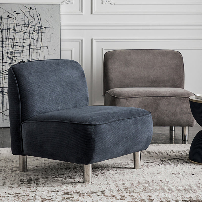 Corduroy 25.98" Wide Armless Chair Basic Four Leg Chair for Living Room Clearhalo 'Accent Chairs' 'accent_chairs' 'Chairs & Seating' 'furn' 'furn_accent_chairs' 'Furniture' 'Living Room Furniture' 6085224