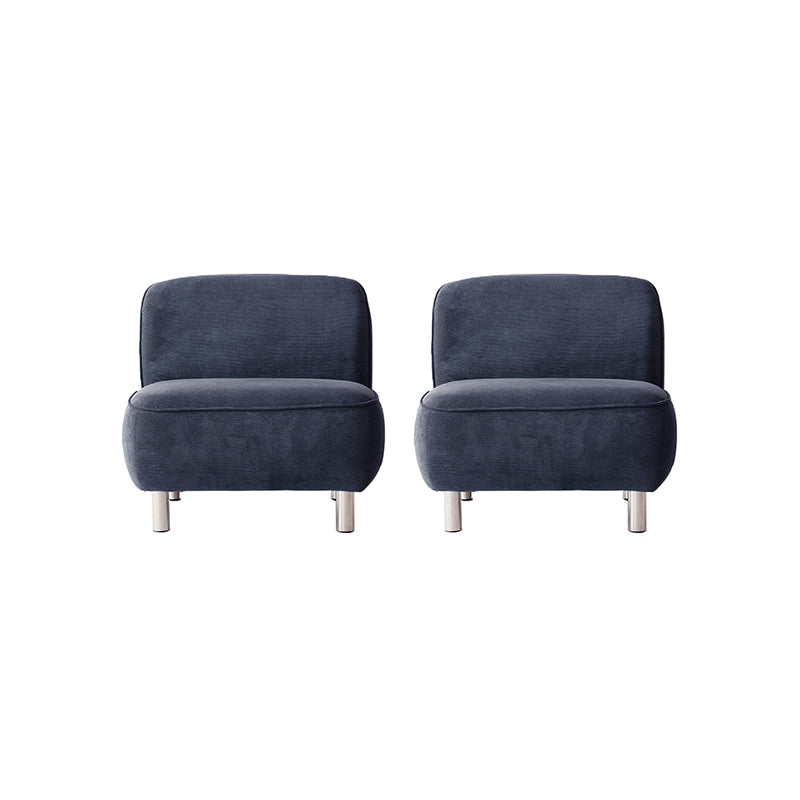 Corduroy 25.98" Wide Armless Chair Basic Four Leg Chair for Living Room Blue 2 Piece Set Clearhalo 'Accent Chairs' 'accent_chairs' 'Chairs & Seating' 'furn' 'furn_accent_chairs' 'Furniture' 'Living Room Furniture' 6085228