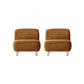 Corduroy 25.98" Wide Armless Chair Basic Four Leg Chair for Living Room Yellow 2 Piece Set Clearhalo 'Accent Chairs' 'accent_chairs' 'Chairs & Seating' 'furn' 'furn_accent_chairs' 'Furniture' 'Living Room Furniture' 6085229
