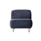 Corduroy 25.98" Wide Armless Chair Basic Four Leg Chair for Living Room Blue 1 Piece Clearhalo 'Accent Chairs' 'accent_chairs' 'Chairs & Seating' 'furn' 'furn_accent_chairs' 'Furniture' 'Living Room Furniture' 6085237