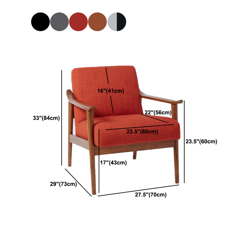 28,74 "fauteuil de fauteuil à bras massif en bois massif avec quatre jambes de base à quatre étapes
