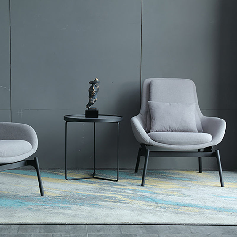 Linen Armless Chair 29.52" Wide Accent Chair with Cushion Back for Living Room Clearhalo 'Accent Chairs' 'accent_chairs' 'Chairs & Seating' 'furn' 'furn_accent_chairs' 'Furniture' 'Living Room Furniture' 6085280