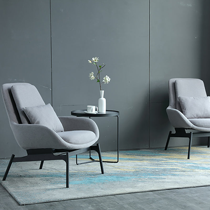 Linen Armless Chair 29.52" Wide Accent Chair with Cushion Back for Living Room Clearhalo 'Accent Chairs' 'accent_chairs' 'Chairs & Seating' 'furn' 'furn_accent_chairs' 'Furniture' 'Living Room Furniture' 6085284