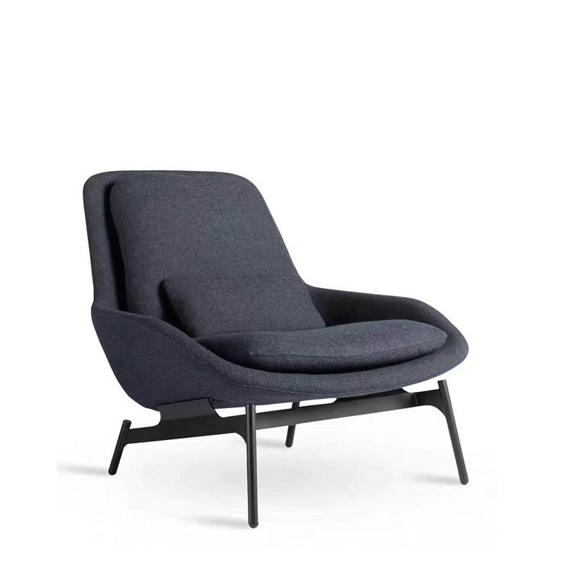 Linen Armless Chair 29.52" Wide Accent Chair with Cushion Back for Living Room Clearhalo 'Accent Chairs' 'accent_chairs' 'Chairs & Seating' 'furn' 'furn_accent_chairs' 'Furniture' 'Living Room Furniture' 6085286