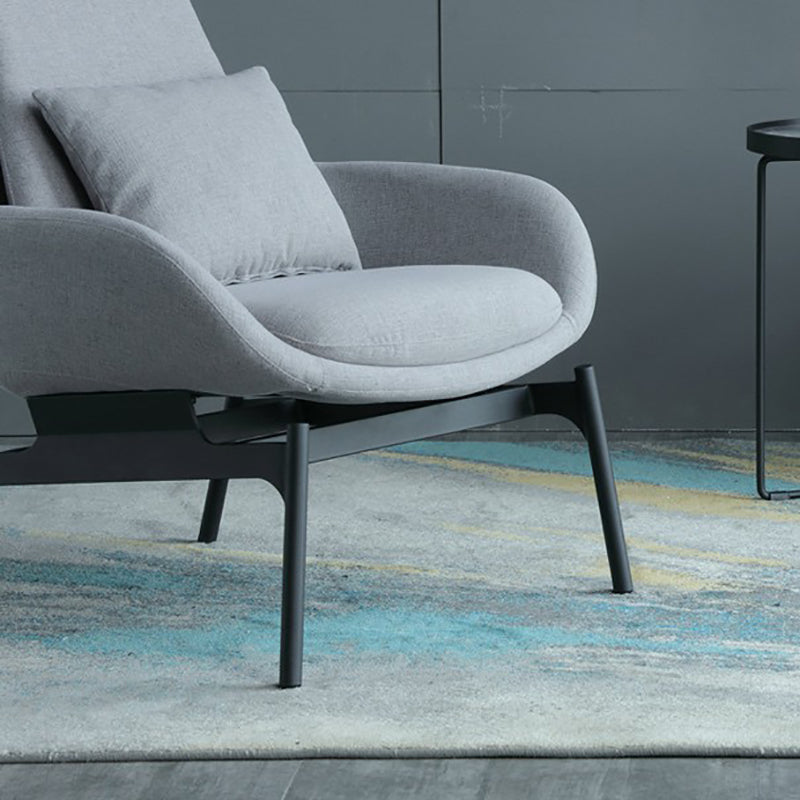 Linen Armless Chair 29.52" Wide Accent Chair with Cushion Back for Living Room Clearhalo 'Accent Chairs' 'accent_chairs' 'Chairs & Seating' 'furn' 'furn_accent_chairs' 'Furniture' 'Living Room Furniture' 6085288