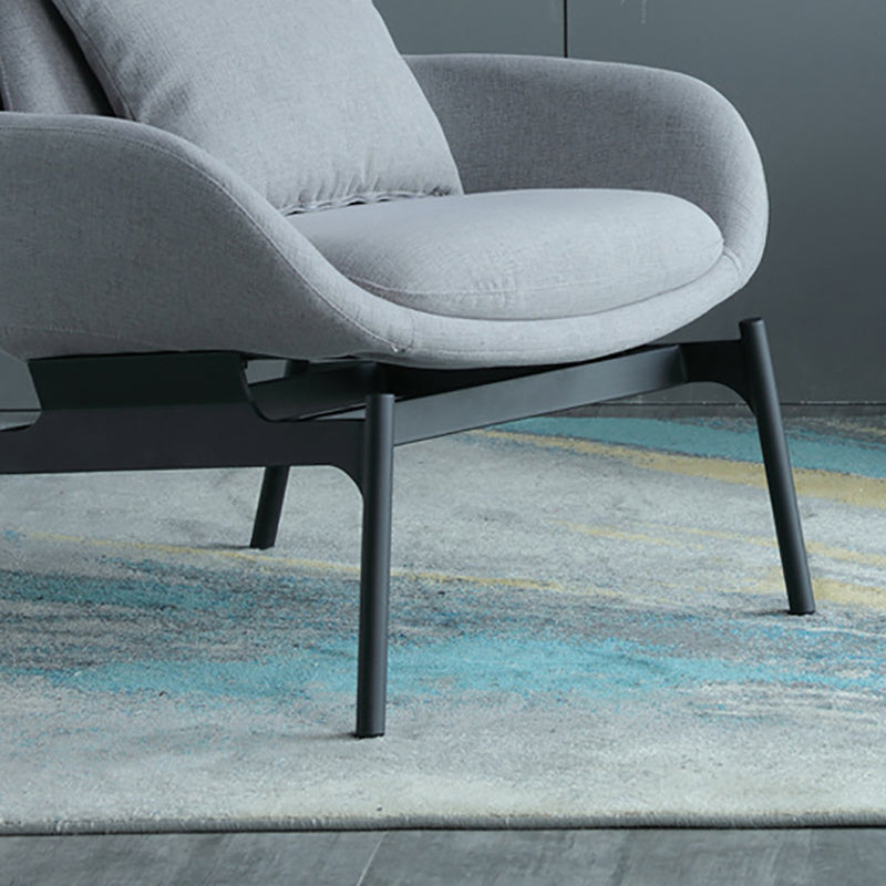 Linen Armless Chair 29.52" Wide Accent Chair with Cushion Back for Living Room Clearhalo 'Accent Chairs' 'accent_chairs' 'Chairs & Seating' 'furn' 'furn_accent_chairs' 'Furniture' 'Living Room Furniture' 6085290