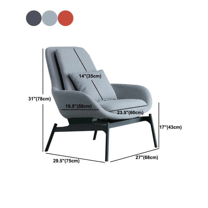 Linen Armless Chair 29.52" Wide Accent Chair with Cushion Back for Living Room Clearhalo 'Accent Chairs' 'accent_chairs' 'Chairs & Seating' 'furn' 'furn_accent_chairs' 'Furniture' 'Living Room Furniture' 6085291