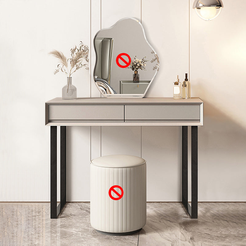 Grau/Weiß 15,74 "W x 29.521" H mit Schubladen zeitgenössischer Make -up -Tisch