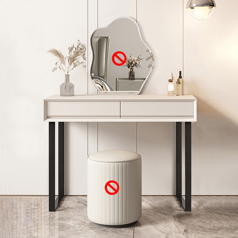 Grau/Weiß 15,74 "W x 29.521" H mit Schubladen zeitgenössischer Make -up -Tisch