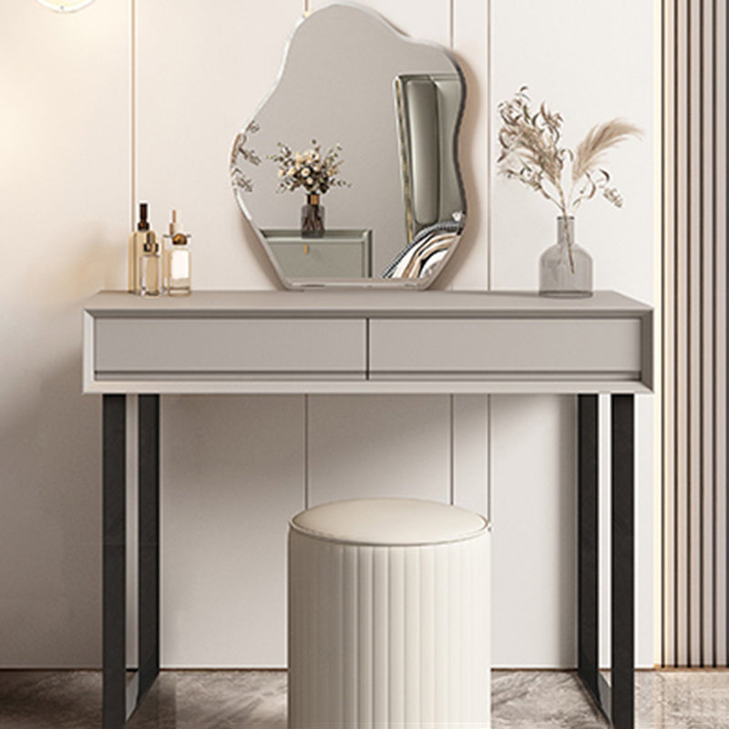 Grau/Weiß 15,74 "W x 29.521" H mit Schubladen zeitgenössischer Make -up -Tisch