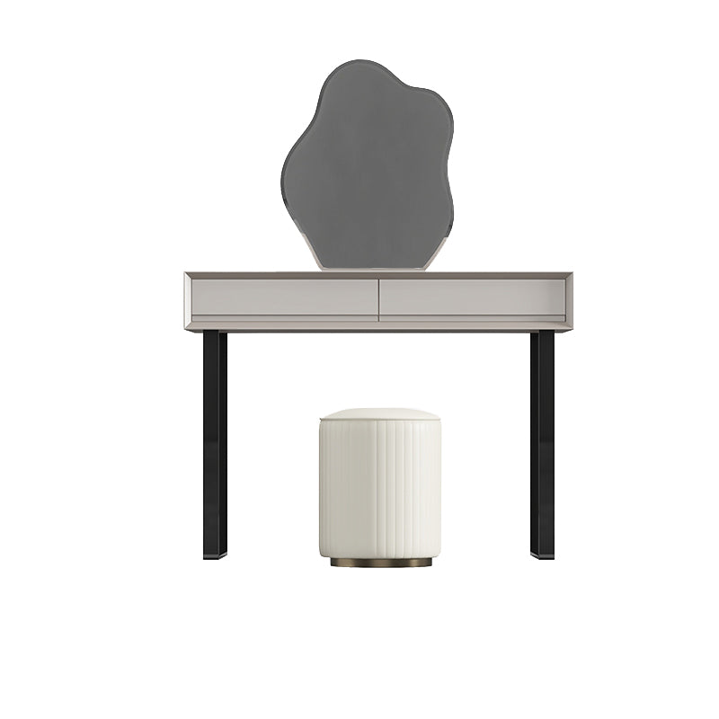 Grau/Weiß 15,74 "W x 29.521" H mit Schubladen zeitgenössischer Make -up -Tisch