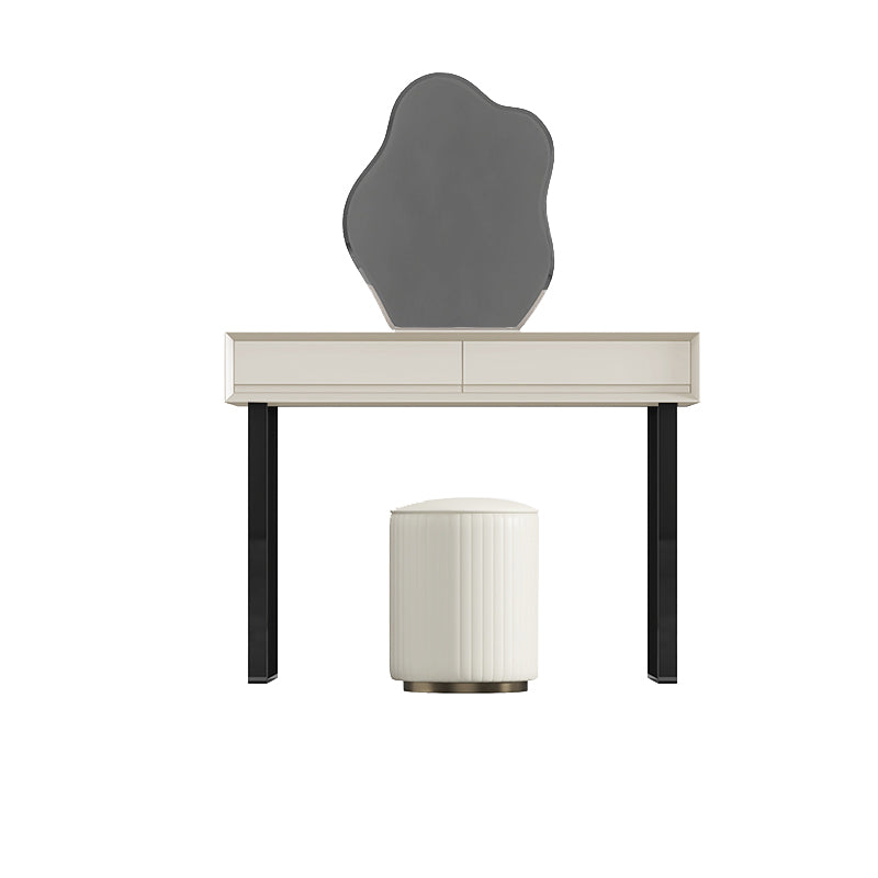 Grau/Weiß 15,74 "W x 29.521" H mit Schubladen zeitgenössischer Make -up -Tisch