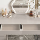 Grau/Weiß 15,74 "W x 29.521" H mit Schubladen zeitgenössischer Make -up -Tisch