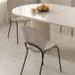 Modern Double Pedestal Dining Table Stone Dinner Table in White