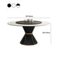 Contemporary Style Round Dining Table Steel Pedestal Base Table for Room Clearhalo 'Dining Tables & Seating' 'Dining Tables' 'dining_table' 'furn' 'furn_dining_table' 'Furniture' 'Kitchen & Dining Furniture' 6085383