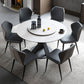 Modern Round Dinner Table Steel Base Dining Table with Pedestal Base