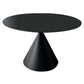 Contemporary Style Round Dining Table Steel Pedestal Base Table for Home Clearhalo 'Dining Tables & Seating' 'Dining Tables' 'dining_table' 'furn' 'furn_dining_table' 'Furniture' 'Kitchen & Dining Furniture' 6085436