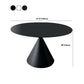 Contemporary Style Round Dining Table Steel Pedestal Base Table for Home Clearhalo 'Dining Tables & Seating' 'Dining Tables' 'dining_table' 'furn' 'furn_dining_table' 'Furniture' 'Kitchen & Dining Furniture' 6085444