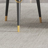 Modern Rectangle Double Pedestal Table Stainless Steel Base Dining Table