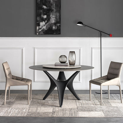 Modern style Round Dinner Table Steel Pedestal Base Table for Room