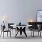 Modern style Round Dinner Table Steel Pedestal Base Table for Room