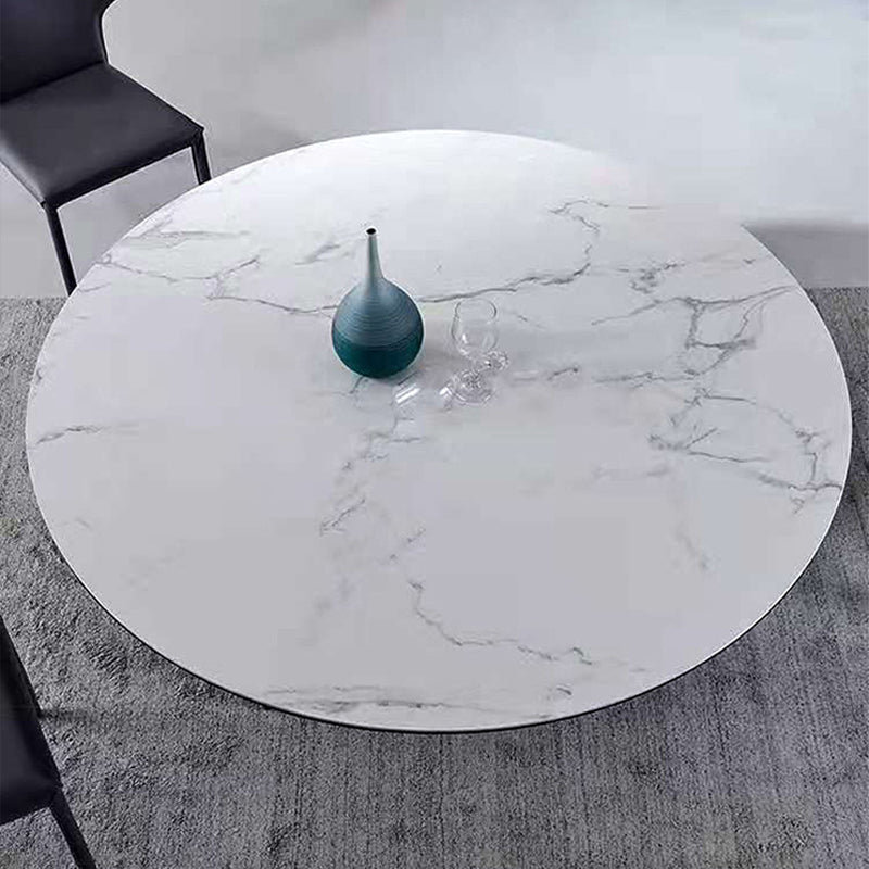 Modern style Round Dinner Table Steel Pedestal Base Table for Room