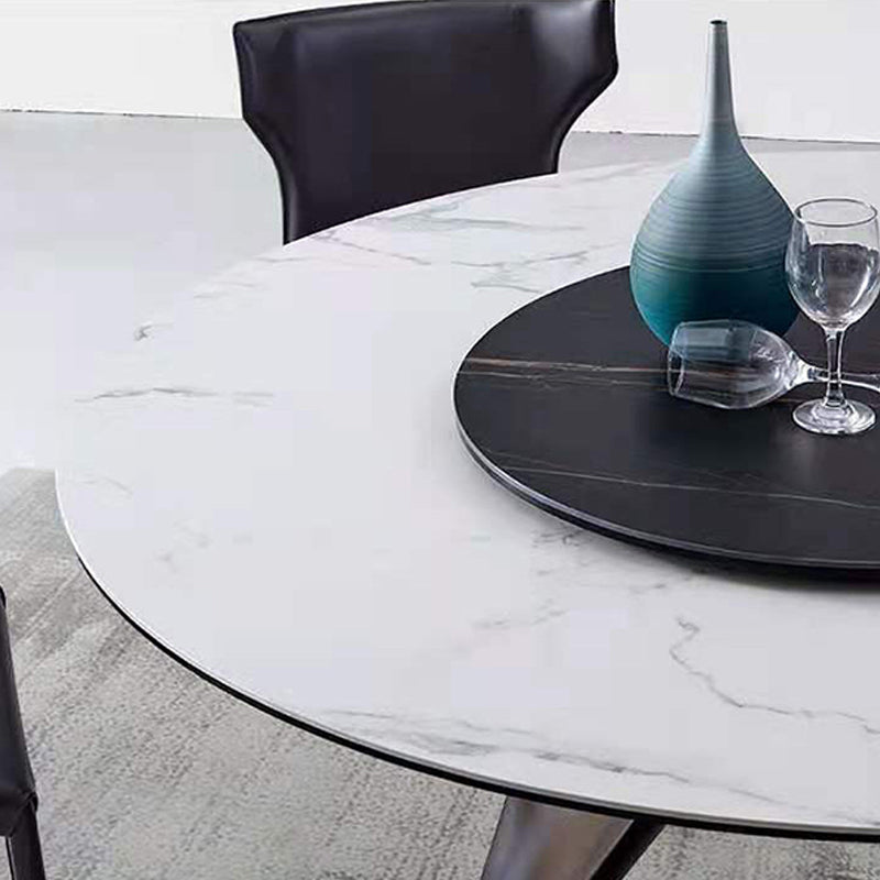 Modern style Round Dinner Table Steel Pedestal Base Table for Room