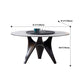 Modern style Round Dinner Table Steel Pedestal Base Table for Room