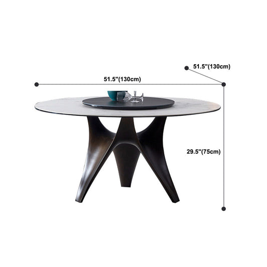 Modern style Round Dinner Table Steel Pedestal Base Table for Room