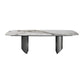 Modern Style Sintered Stone Table Rectangle Dining Table for Kitchen 78.7"L x 39.4"W x 29.5"H Without Chairs Clearhalo 'Dining Tables & Seating' 'Dining Tables' 'dining_table' 'furn' 'furn_dining_table' 'Furniture' 'Kitchen & Dining Furniture' 6085513
