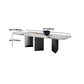 Modern Style Sintered Stone Table Rectangle Dining Table for Kitchen Clearhalo 'Dining Tables & Seating' 'Dining Tables' 'dining_table' 'furn' 'furn_dining_table' 'Furniture' 'Kitchen & Dining Furniture' 6085518