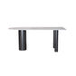 Stone Top Dining Table Modern Dining Table with 3 Legs in Black Clearhalo 'Dining Tables & Seating' 'Dining Tables' 'dining_table' 'furn' 'furn_dining_table' 'Furniture' 'Kitchen & Dining Furniture' 6085631