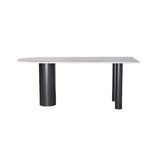 Stone Top Dining Table Modern Dining Table with 3 Legs in Black Clearhalo 'Dining Tables & Seating' 'Dining Tables' 'dining_table' 'furn' 'furn_dining_table' 'Furniture' 'Kitchen & Dining Furniture' 6085631