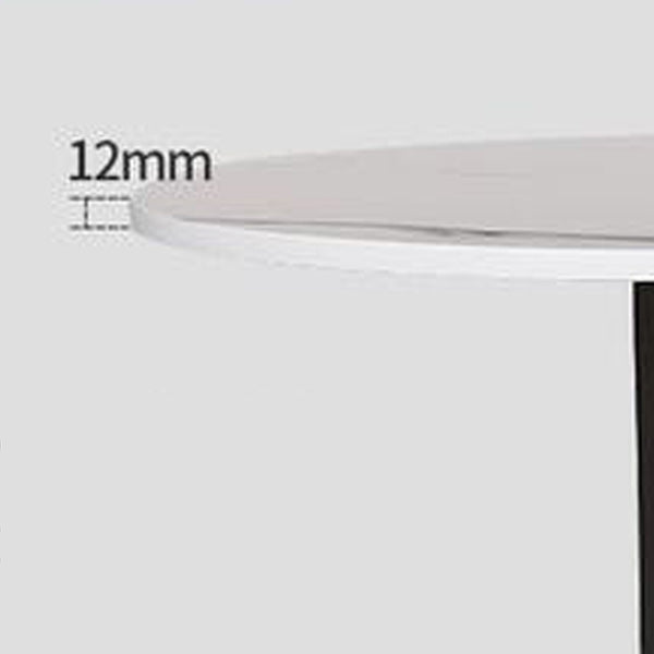 Stone Top Dining Table Modern Dining Table with 3 Legs in Black Clearhalo 'Dining Tables & Seating' 'Dining Tables' 'dining_table' 'furn' 'furn_dining_table' 'Furniture' 'Kitchen & Dining Furniture' 6085633