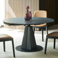 Stone Top Dining Table Traditional Luxury Round Dining Table with Pedestal Base
