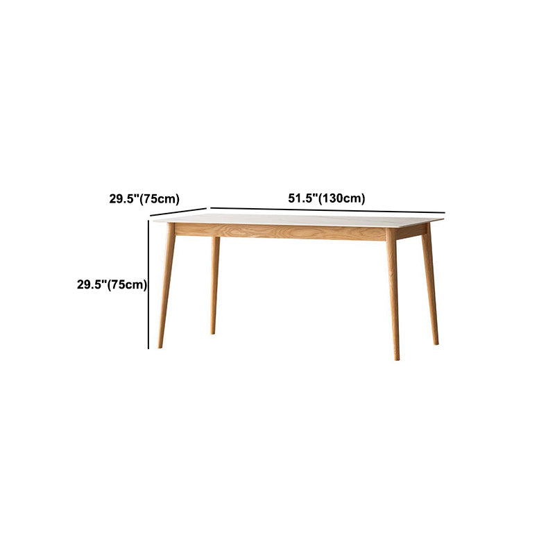 Tavolo da pranzo top in pietra tradizionale tavolo da pranzo del rettangolo di lusso con 4 gambe in legno